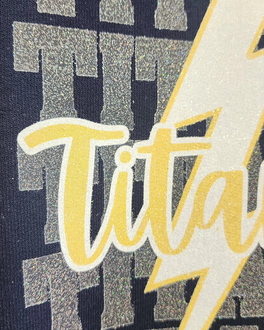 Kids Tea Area "TITANS GLITTER *Repeating*" Graphic Crew