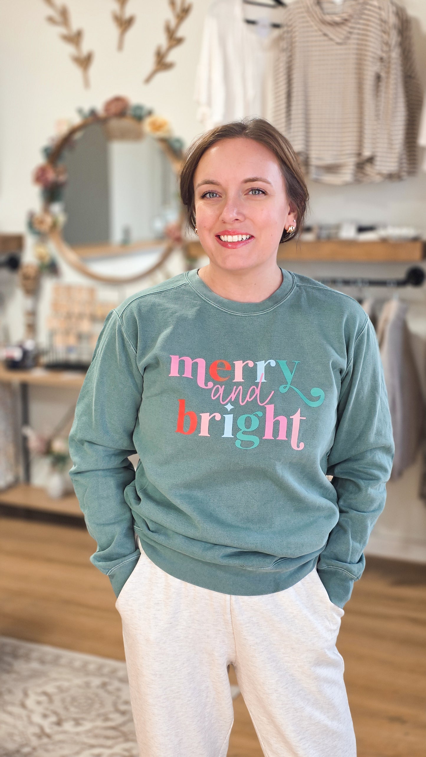 Merry and Bright Crewneck Sweatshirt