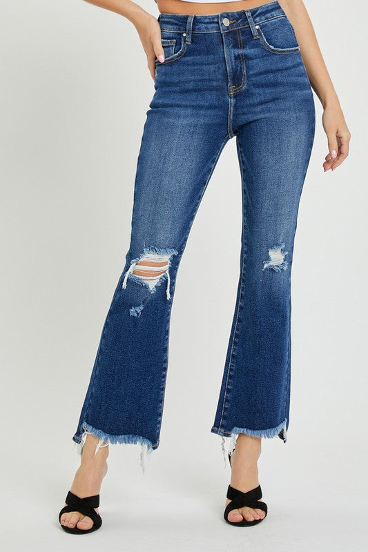 The Penelope High Rise Crop Bootcut Jeans