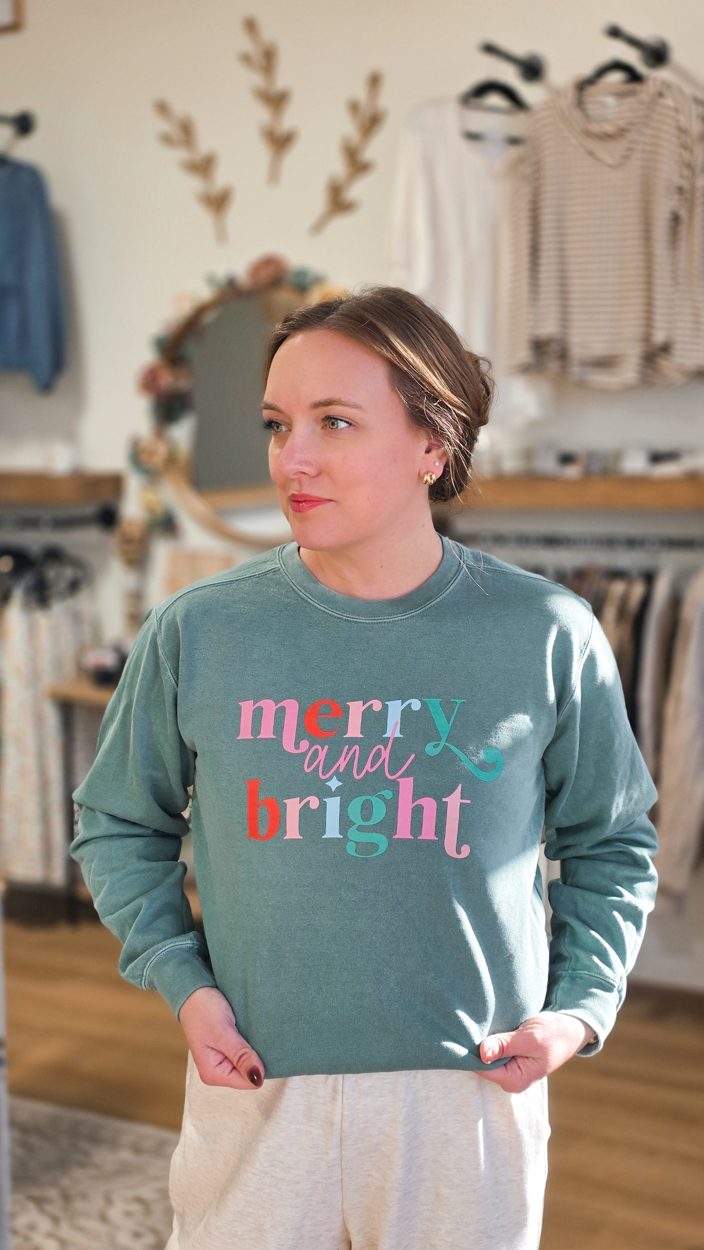 Merry and Bright Crewneck Sweatshirt