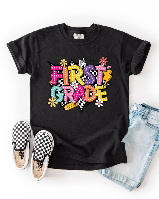 Checkered Grade Graphic Tee - Youth