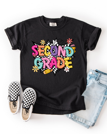 Checkered Grade Graphic Tee - Youth