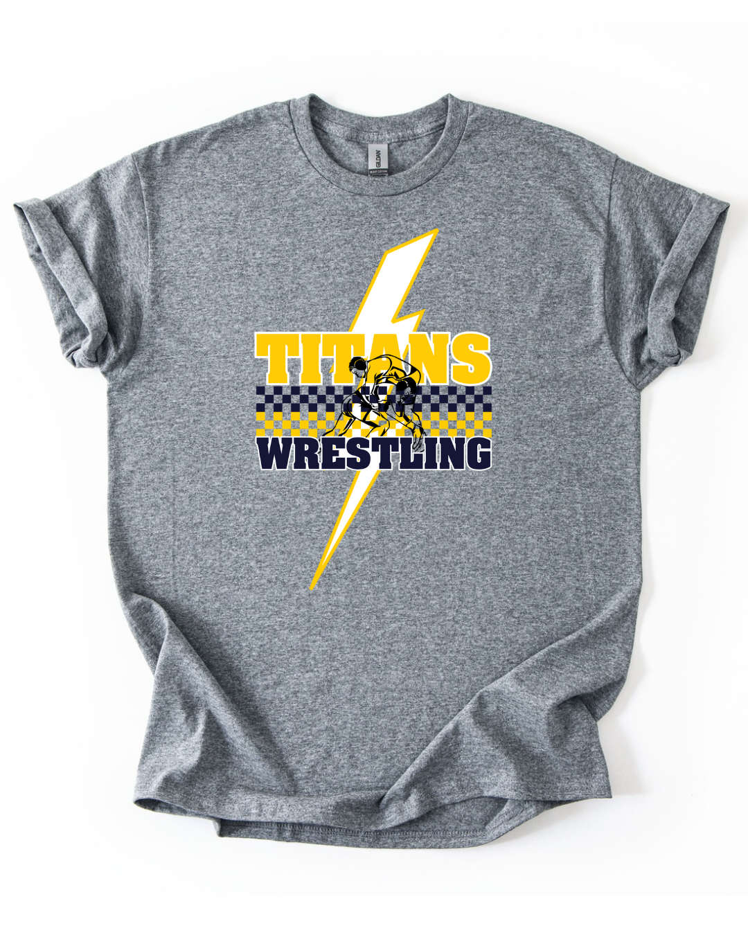 TITANS Wrestling Checkered Tee