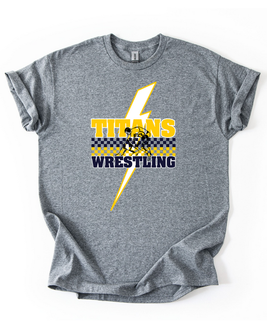 TITANS Wrestling Checkered Tee