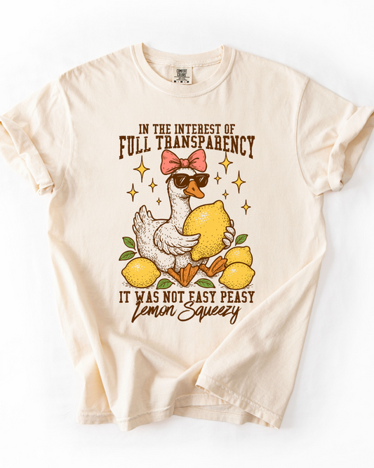 Easy Peasy Lemon Squeezy Graphic Tee - Preorder