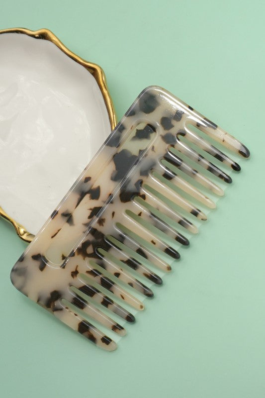 Tan and Black Tortoise shell Hair Comb