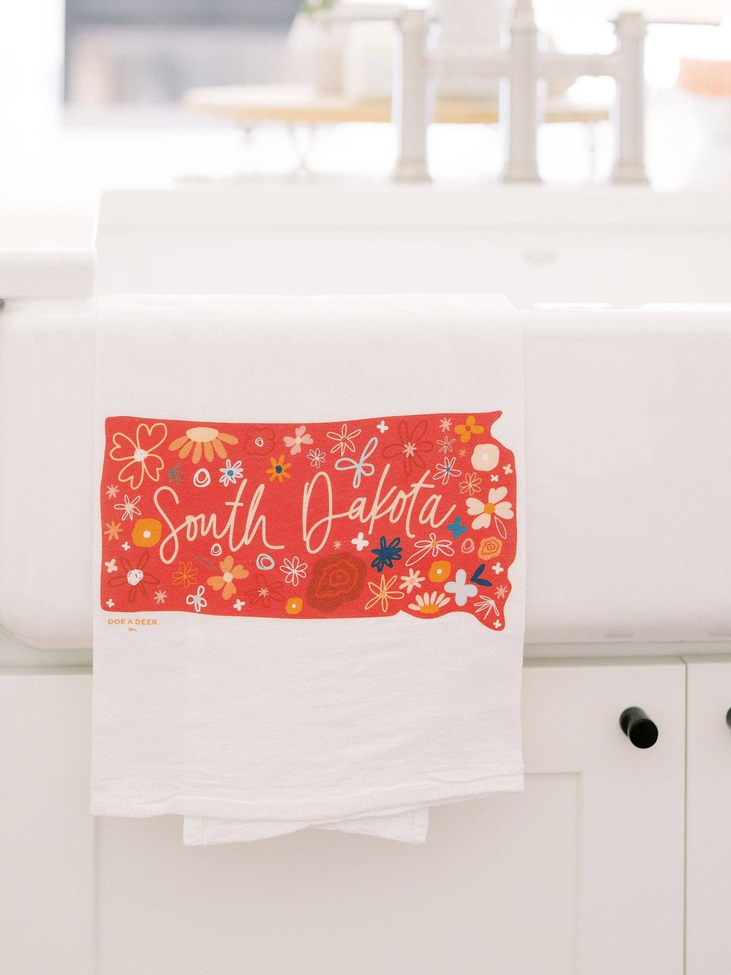 South Dakota Floral Flour Sack Towel | Kitchen Towel