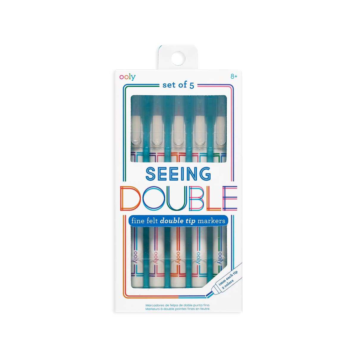 Seeing Double Fine Felt DoubleTip Markers - Set of 5 / 10 Co