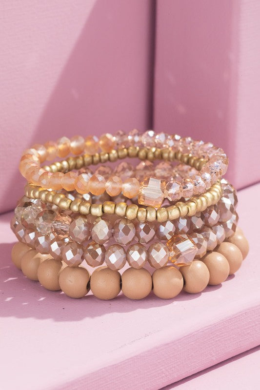 Ready, Set, Stack | Gold + Silver + Rose Gold Bracelet Set by Jaimie Nicole  Jewelry